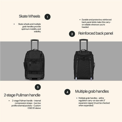 OGIO Layover Small Carry-On Luggage Suitcase – 46L Stealth