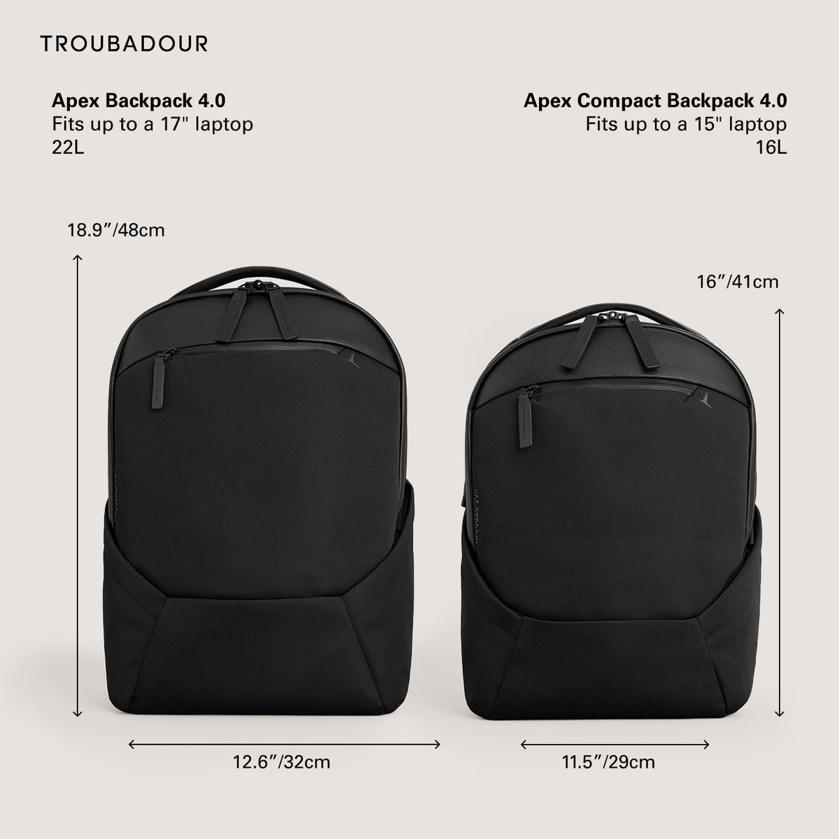 Troubadour Apex 4.0 Compact Backpack 16L – Water Resistant