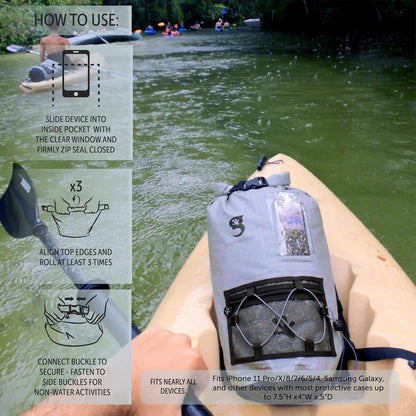 geckobrands Hydroner 20L Waterproof Packable Backpack – Pink