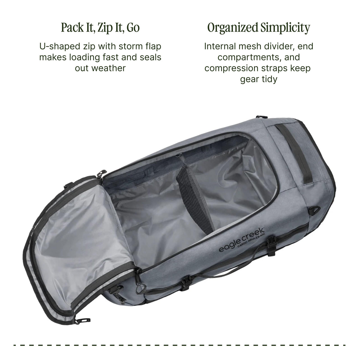 Eagle Creek Cargo Hauler 60L Duffel Bag – Charcoal
