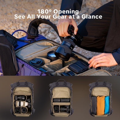 PGYTECH OnePro 20L Ultralight Waterproof Camera Backpack, Black