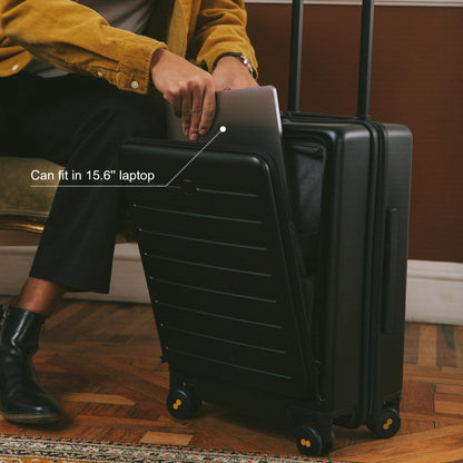 LEVEL8 20-Inch Carry-On Hardside Suitcase 38L – Black
